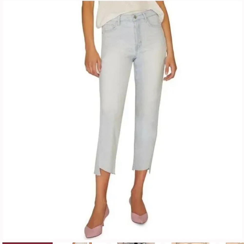 Asymetrical Hem Tapered High Rise Jean
